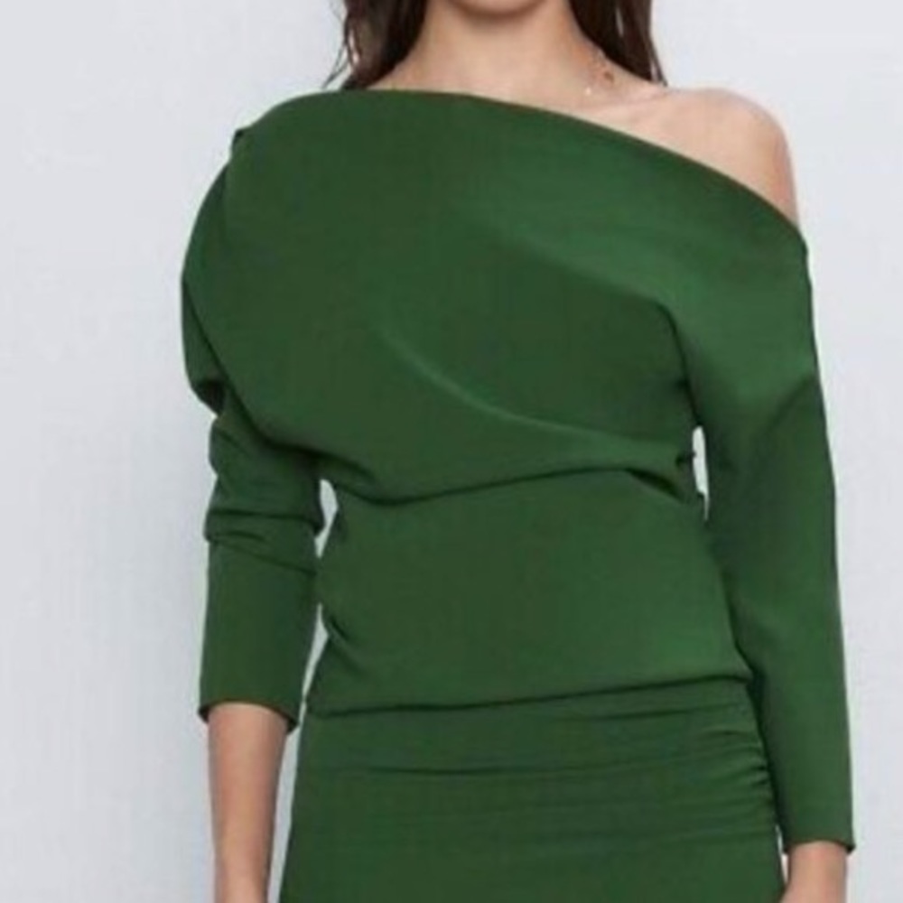 Zara Asymmetrical Off Shoulder Top
